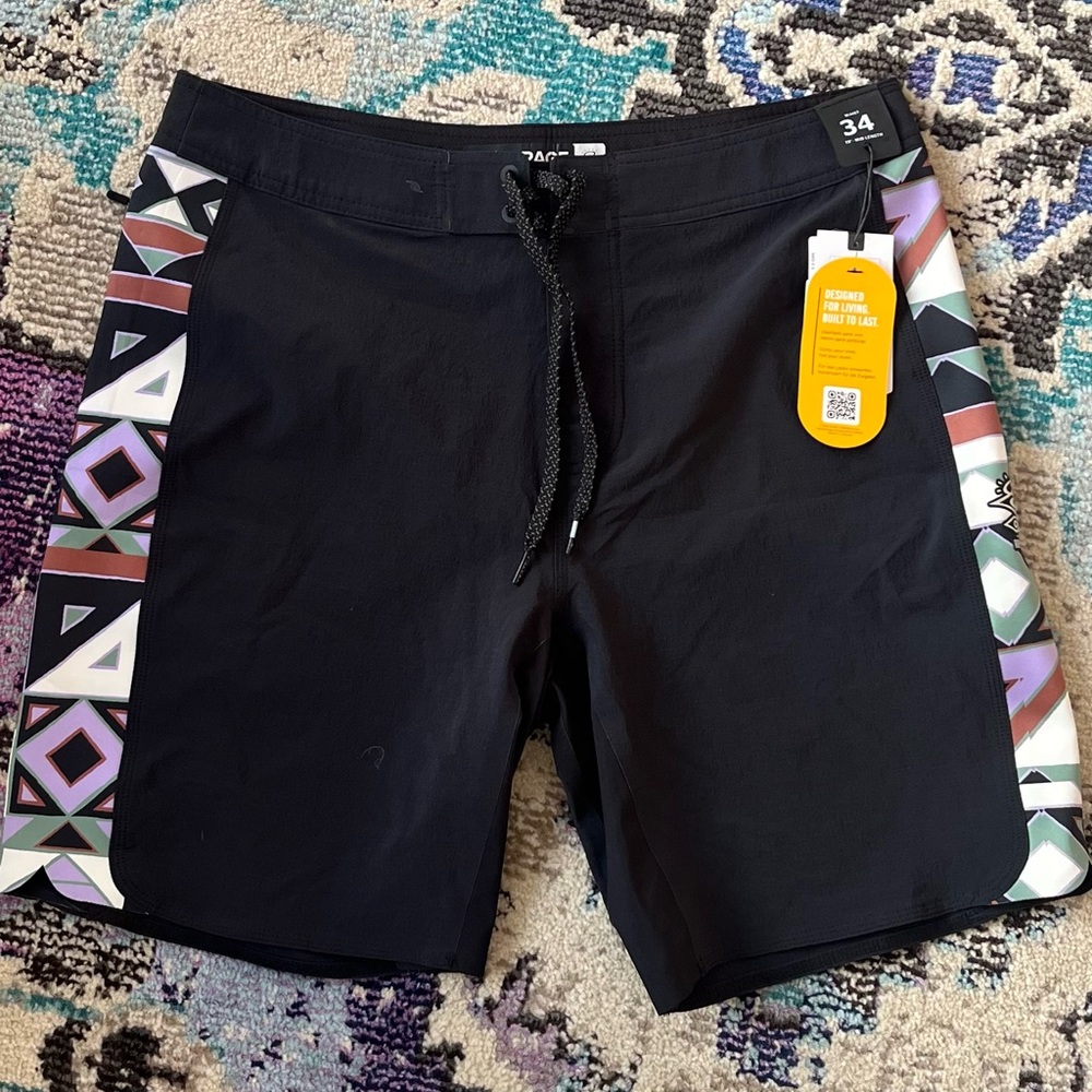 Rip Curl • Swim Shorts with Geometric Accents